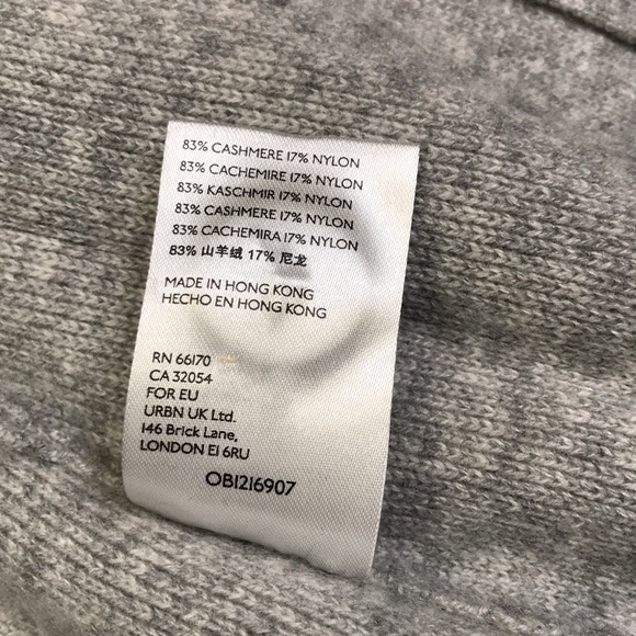 🐲💙 Maeve by Anthropologie Cashmere Collection Essa Grey Button Down Cardigan - Picture 6 of 15